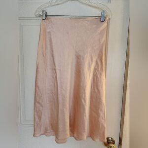 Vince Satin Tea Length Champagne Skirt Size Small Feminine Romantic